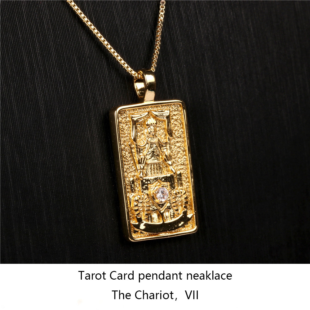 Wholesale Punk Hip Hop Diamond Square Necklace